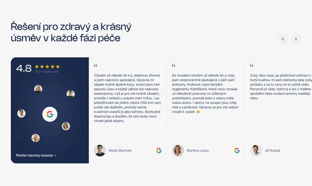 Відгуки пацієнтів із Google Maps і рейтинг 4,8